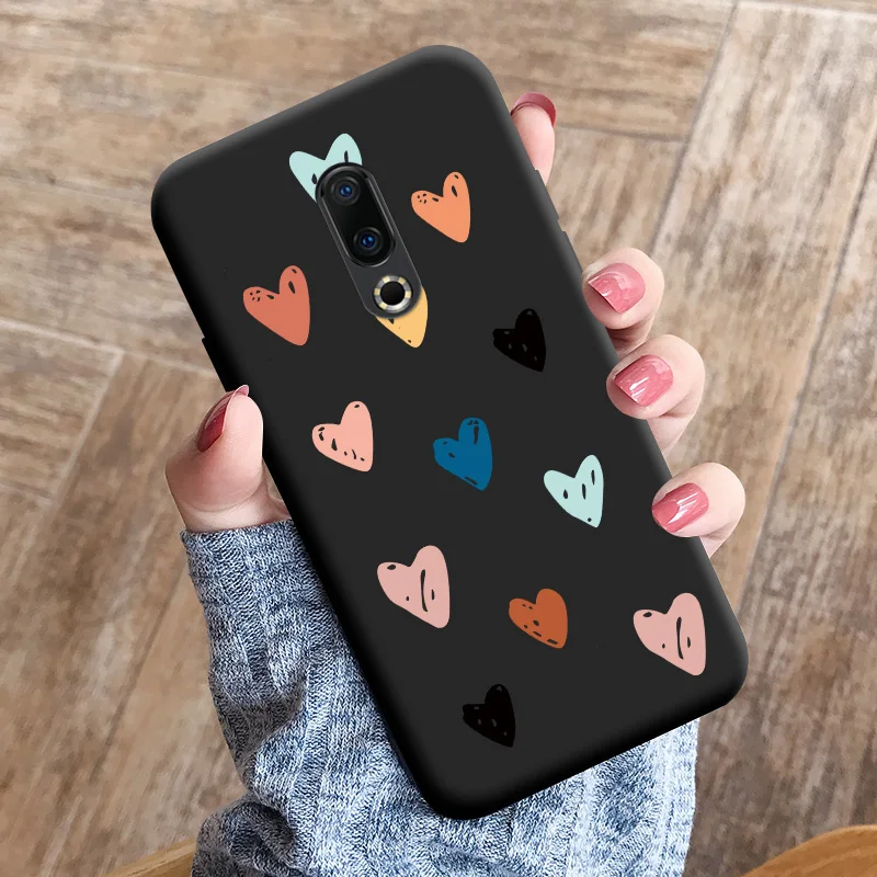 Love Shape TPU Soft Shell For Meizu 16 Case Personality Tide Shell For Meizu 16 Plus Case Cartoon Cute Trend Shell For Meizu 16 best meizu phone case Cases For Meizu