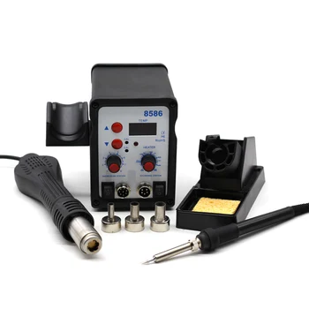 

8586 Soldering Station SMD BGA Rework Hot Air Blower Heat Gun Welding Soldering Iron Repair Tool