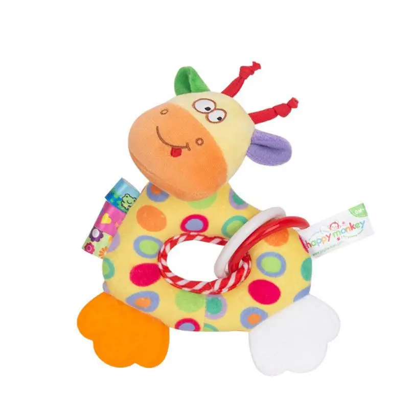 1Pcs Newborn Baby Plush Stroller Toys Baby Rattles Mobiles Cartoon Animal Hanging Bell Educational Baby Toys Baby Teether Rattle