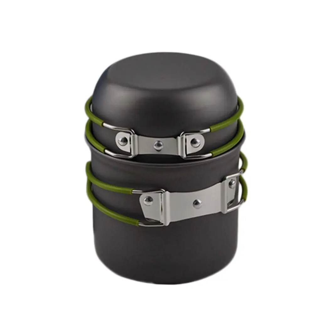 

Camping Cookware Tableware Utensils Aluminum Camping Hiking Picnic Tableware Pot Portable Size Convenient Outdoor Applicable