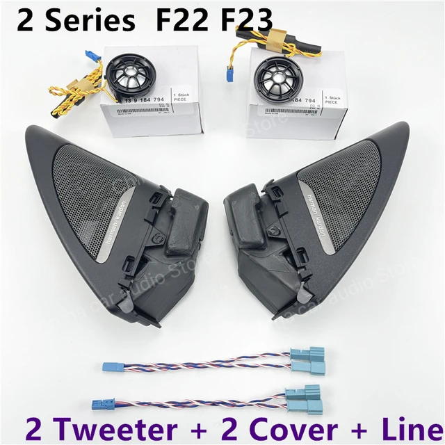 רכב קדמי דלת הטוויטר כיסוי רמקול עבור BMW F22 F23 2 סדרת רמקול צופר שינוי מדבקת קישוט מקורי שדרוג