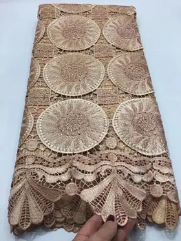 

2020 High Quality Water Soluble French Embroidery Guipure Cord Lace Fabric African Lace Fabric For Nigerian Wedding Party CX4-56