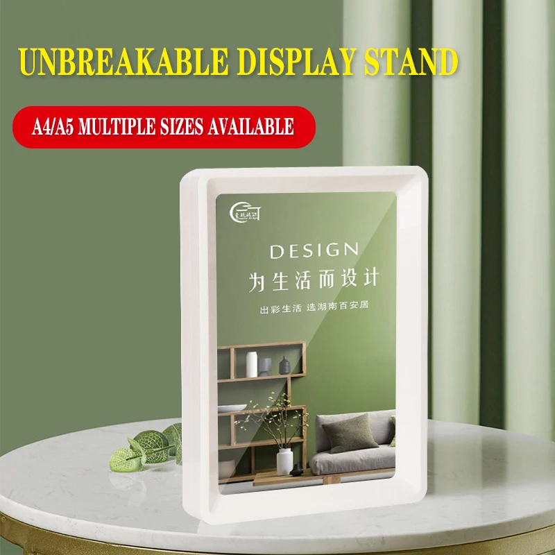High-end restaurant A4 Double-Sided Table Sign Two-Way Table Card Table Card Hotel Display Stand Living Room Photo Frame Gift v shaped acryliccard triangle bable conference double sided transparent guest card table sign tabletop seat