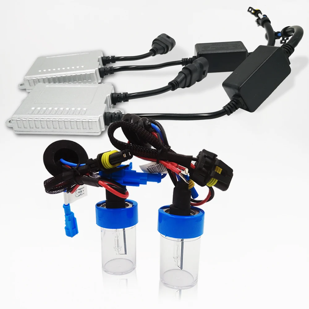2Pcs Xenon H7 AC 55W Slim Metal Ballast kit HID Headlight bulb 12V H1 H3 H11 h7 hid 4300k 6000k Replace Halogen Lamp | Автомобили и