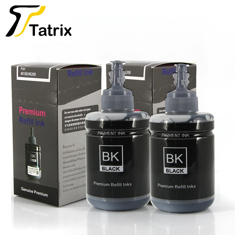 Татрикс пигментные чернила для заправки 140 мл для Epson чернильный картридж СНПЧ T7741 для Epson Workforce M100/M201/M205/L606/L655/L1455/ET-3600