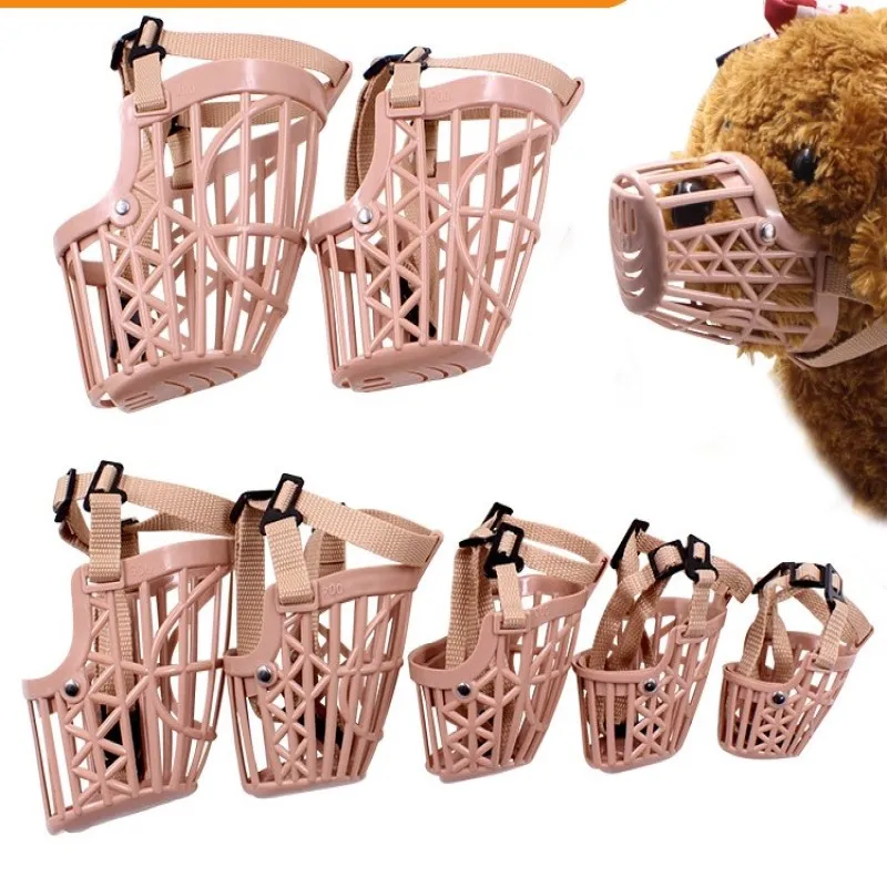 

Idepet Adjusting Pet Dog Muzzle Plastic Strong Dogs Muzzle Basket Design Anti-biting Dog Mouth Mask For Small Dogs 7 Sizes