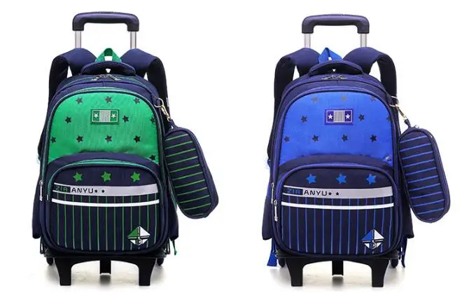 School Trolley Backpack Bags for Kids Student Wheeled School Bag on Wheels for Boys Children Travel Bags with Wheels