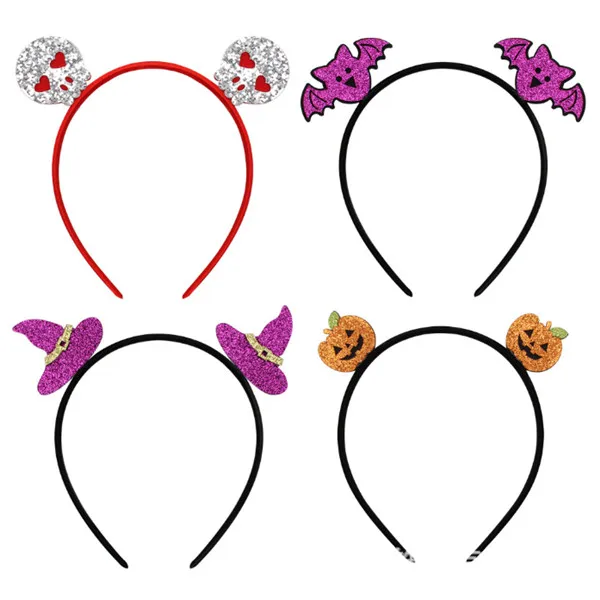 mixed all designs 10 шт./партия заколки для волос хэллоун Оранжевая Тыква Ведьма шляпа головной убор для волос для девочек Детские Хэллоуин аксессуары для волос - Цвет: mixed all designs