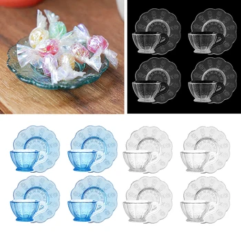 

16 Pieces 1/12 Scale Dollhouse Miniature Plastic Tea Cup Set Room Furniture Accs