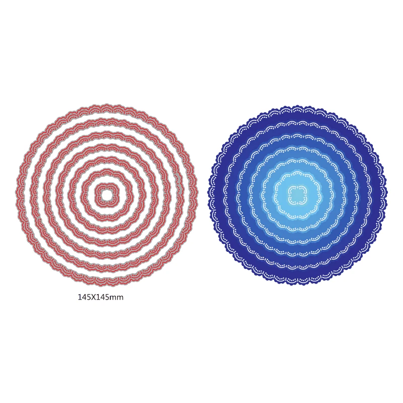Круговые Многослойные кружевные рамки Изящные дешевые металлические режущие штампы для скрапбукинга открытки в альбом Новые Ремесленные