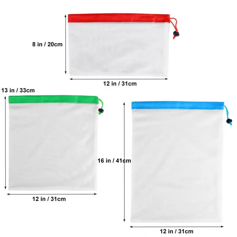 1PCS Reusable Vegetable And Fruit Mesh Production Bag Environmental Toy Storage TSLM1 | Дом и сад
