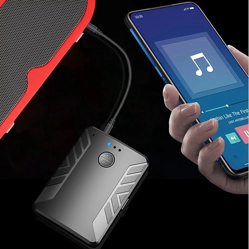 T19 Bluetooth 5 0 Transmitter Receiver Wireless o Adapter 3 5mm AUX Hands Free with Mic for TV Headphones Speaker