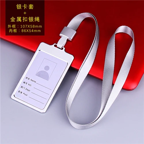 Luxury Aluminum Alloy Business Work Office Card ID Badge Lanyard Holder-LX