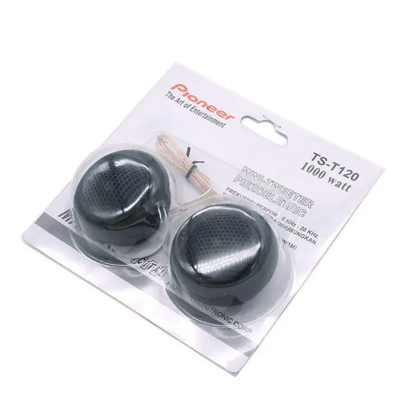 Universal Car Audio Horns Vehicle Tweeter 12-24V 10W 89db TS-T120 General Purpose Black Tweeter Auto Car Accessories