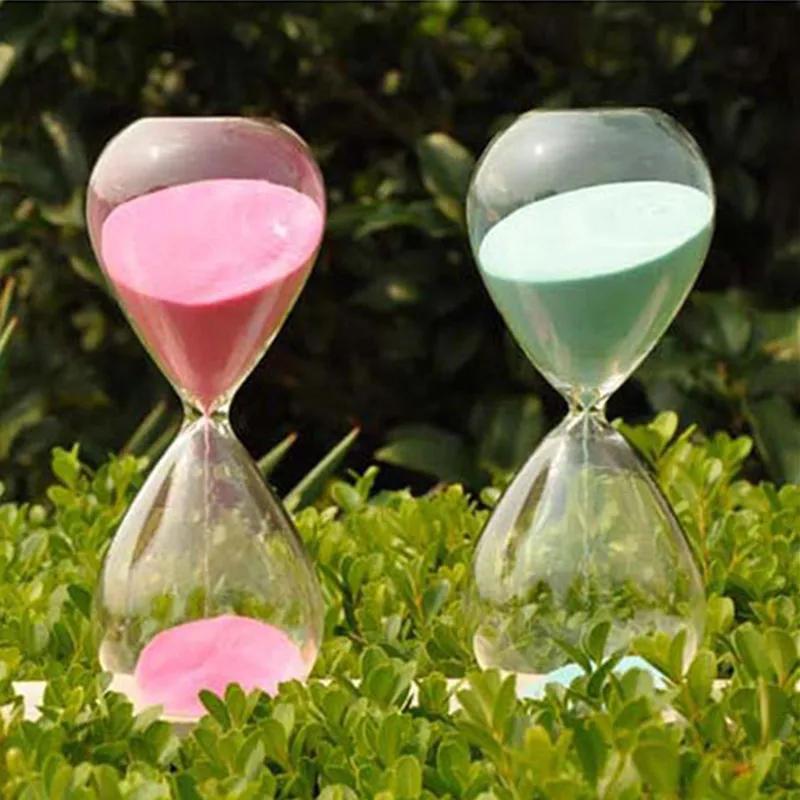 

New 30 Minutes Transparent Glass Sand Hourglass Creative Sandglass Timer Clock Countdown Timing Valentine's Day Gifts Home Decor