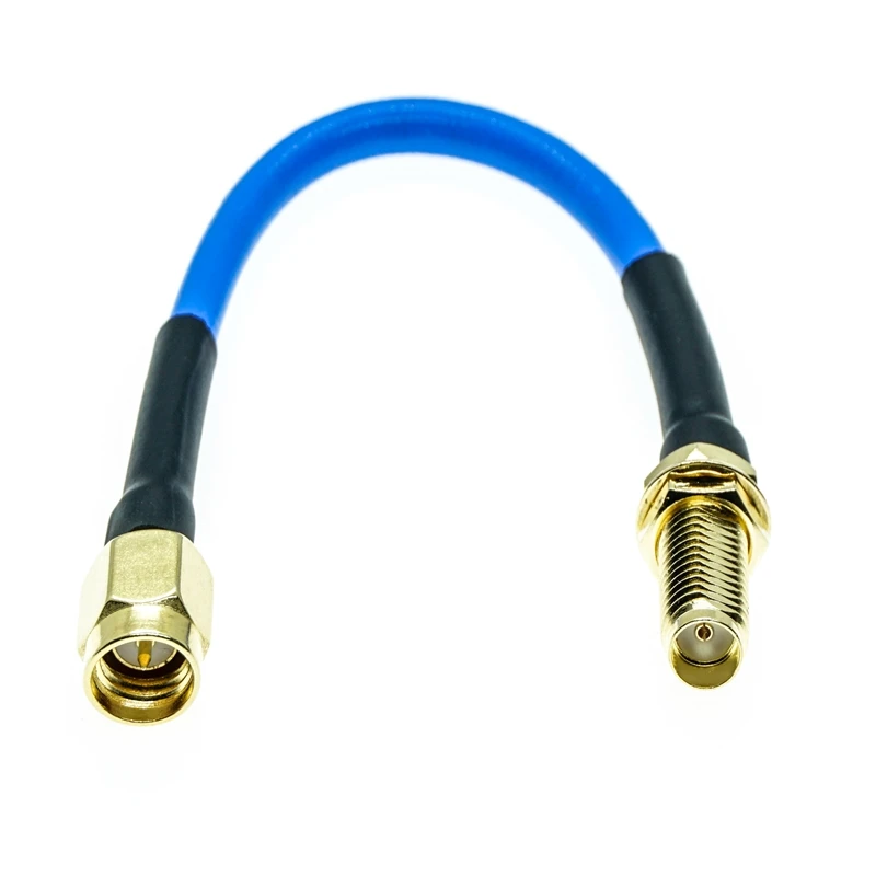 

SMA male to SMA female Nut Bulkhead connector RG402 RG-402 Semi Flexible Coaxial Cable 0.141" 50ohm Blue