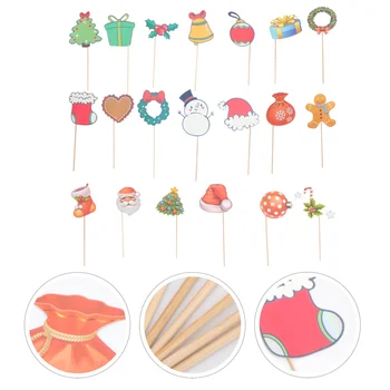 

20 Pcs Photo Props Christmas Photo Props Party Photo Booth Props Photo Supplies Photo Booth Props for Home Party Bar