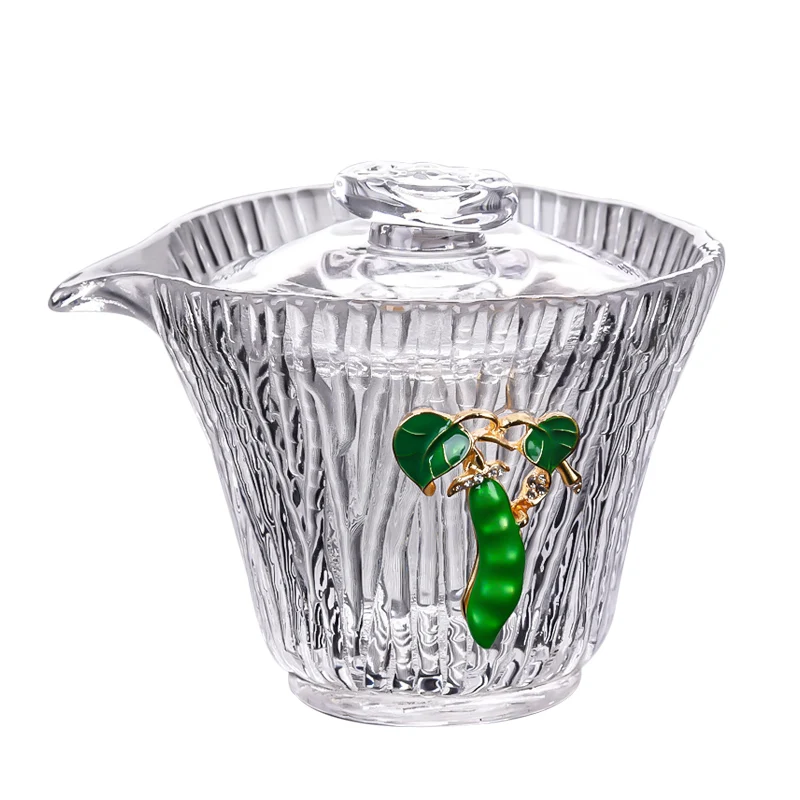 Прозрачный стеклянный чай Tureen японский чайный горшок набор крышек для чашек