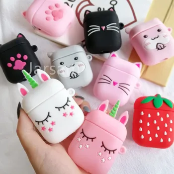 

Cute Cartoon cat Wireless Earphone Case For AirPods Silicone Charging Headphones Case for Airpods Protective Cover