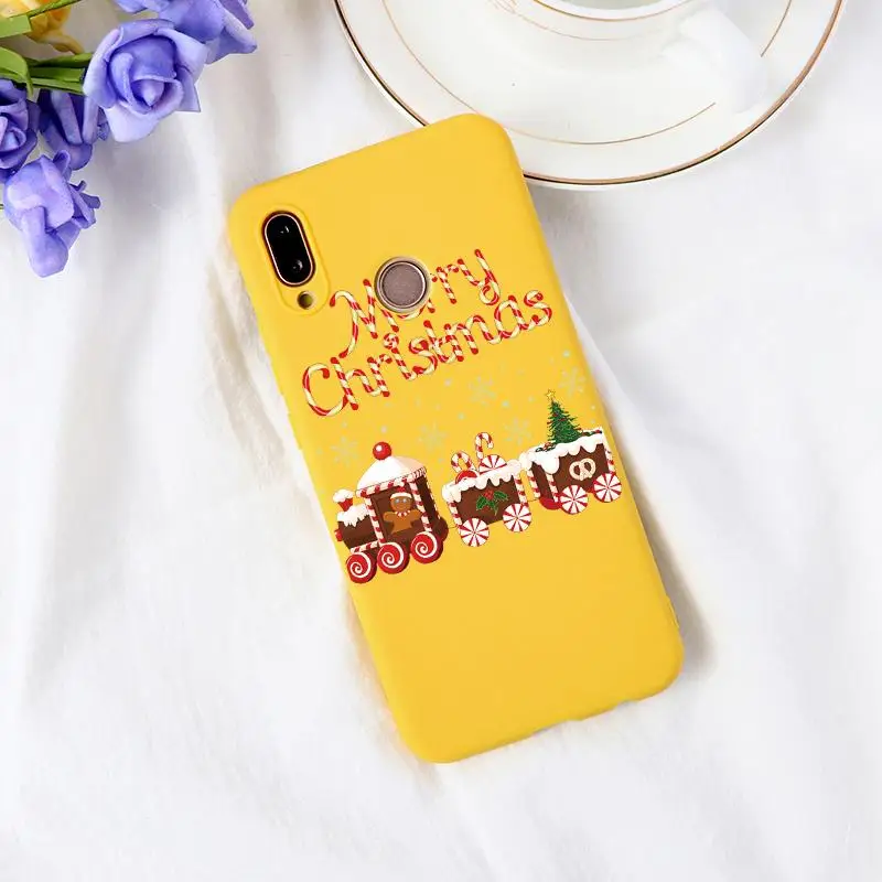 Чехол на Рождество и год для huawei Honor 10i 20i 8X View 20 9 10 Lite 9X 7A Pro 7X 7C Play Cartoon Red Candy Матовые чехлы