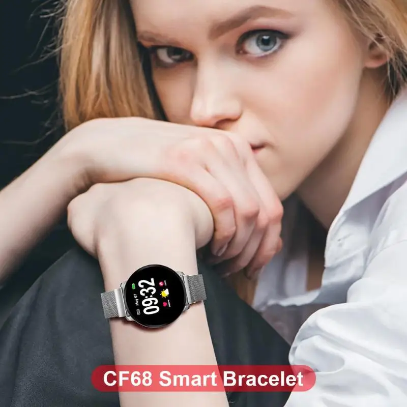 Смарт-часы CF68, умный Браслет, монитор сердечного ритма, фитнес-трекер, IP67, водонепроницаемые, 150 мА/ч, BT4.0, 1,22 дюйма, браслет, часы