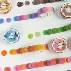 Autocollants à points de lumière et d'ombre, 6 modèles, 100 pièces, étiquettes de scellage, cercle, livre Washi, pétale, W0z9 