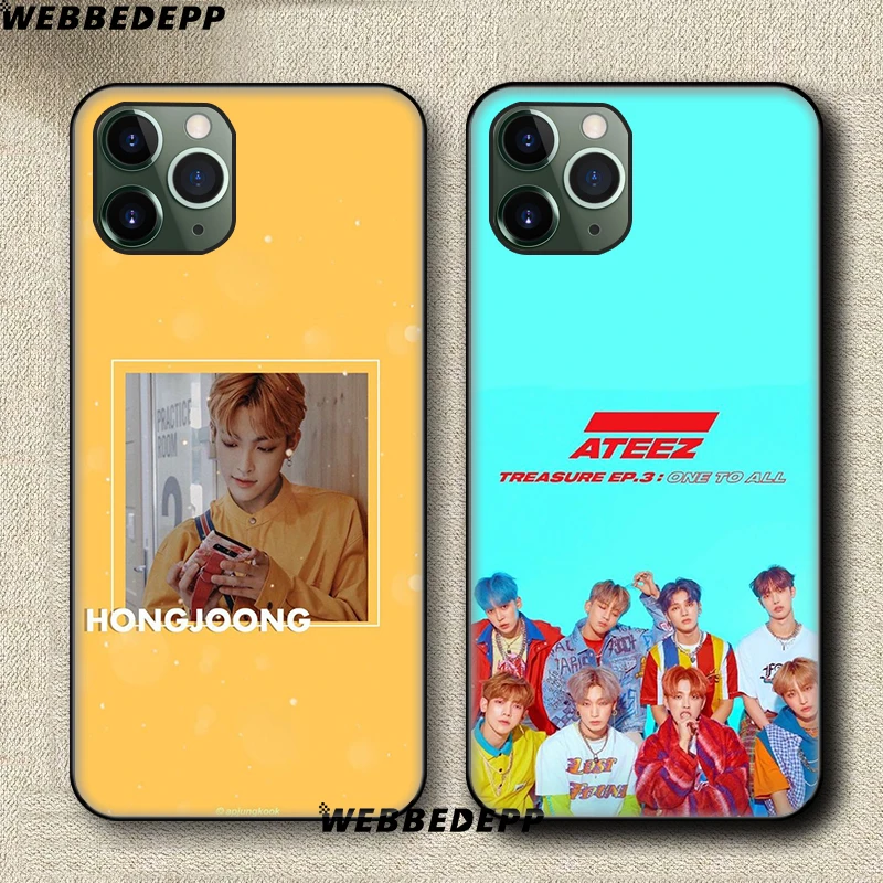 Мягкий силиконовый чехол ATEEZ HongJoong для Apple iPhone 11 Pro Xr Xs Max X или 10 8 7 6 6S Plus 5 5S SE из ТПУ