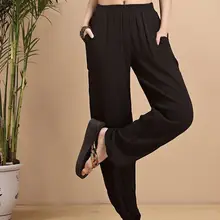 7 цветов унисекс хлопок и лен Tai chi taijiquan брюки Единоборства спортивные штаны для занятий йогой фонари ушу кунг-фу брюки красный/синий/серый