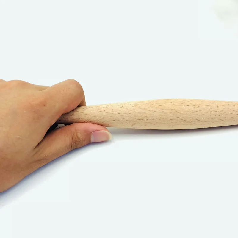Двойной наконечник Профессиональный тонкий полированный деревянный паста клецки кожи Скалка 32 см деревянная Скалка MZL248