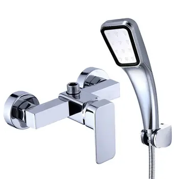 

Wall mounted bathtub faucet waterfall bath faucet brass chrome finish bath shower mixer hot and cold water mixer