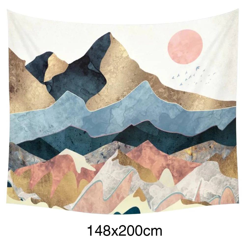 

Wall Hanging Multipurpose Washable Home Decor Living Room Beach Picnic Landscape Art Tapestry Background Bedroom Mountain Sunset