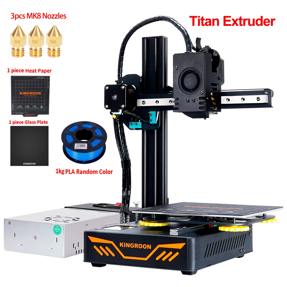 Upgrade KP3S Cheap FDM 3D Printer Kit Printer 3D High Precision KINGROON Portable Printer 180x180x180mm 1.75mm PLA Support Korea 3d laser printer 3D Printers