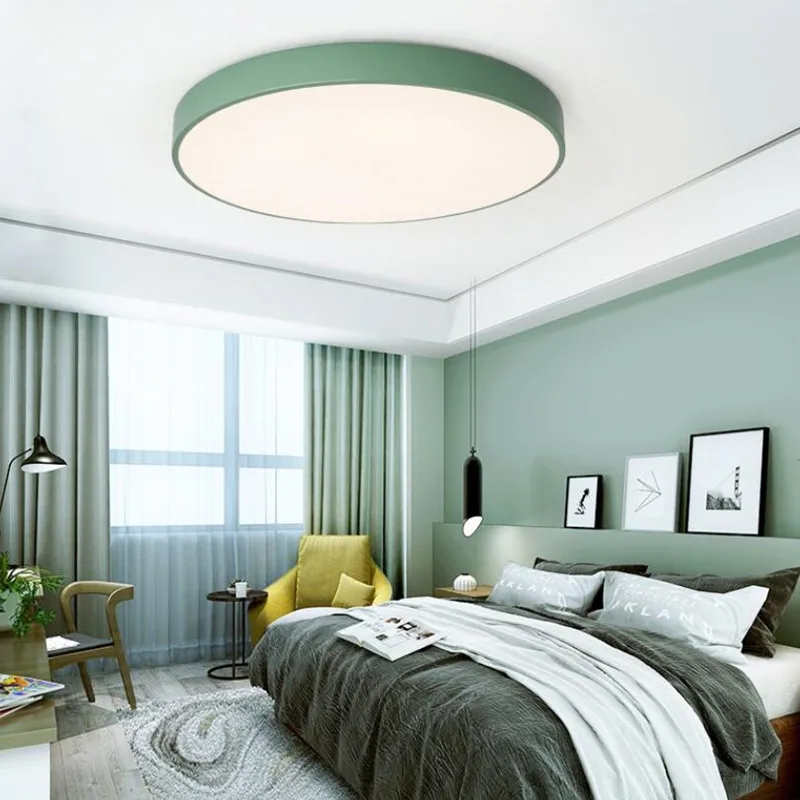 

Bedroom lamp Nordic simple modern LED ceiling lamp creative personality balcony study lamp room lamp AC220V input