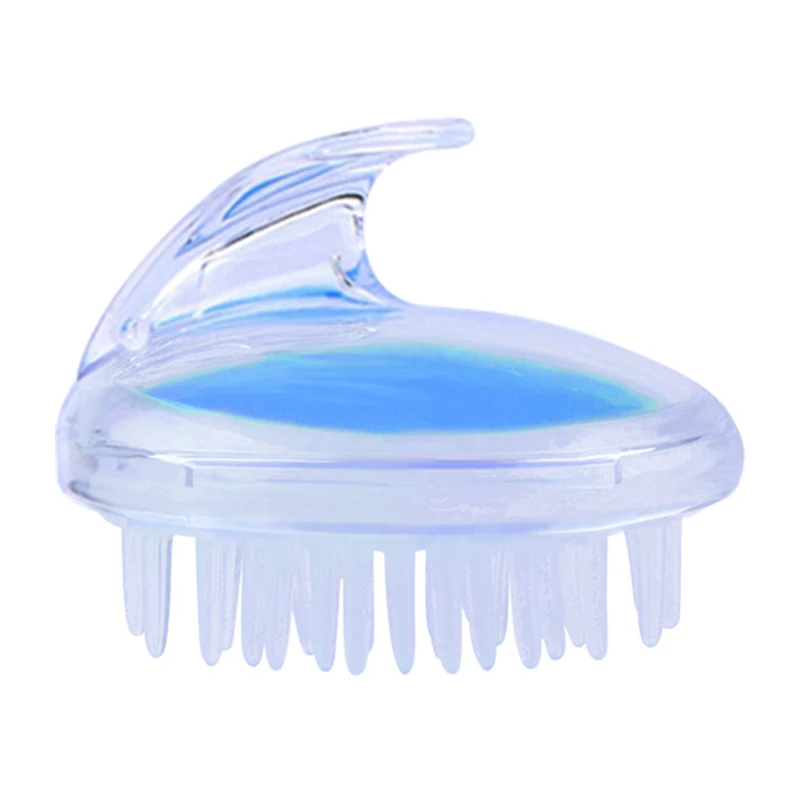 Transparent Silicone Shampoo Brush Home Health Massage Shampoo Brush Hair Washing Massager Comb Pet Bath Spa Brush Z