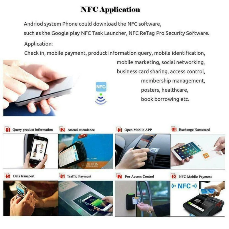 40 шт. NFC карты белые пустые NTAG215 ПВХ теги Waterpoof 504 байта наклейка со смарт чипом| |