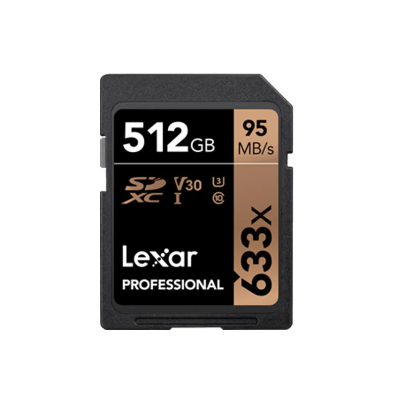 Оригинальная sd карта Lexar 633X16 ГБ, карта памяти 64 Гб/128 ГБ/256 ГБ/512 ГБ, sd-карта 32 Гб U3 SDXC, высокоскоростная 1080p 3D 4K для камеры - Емкость: 512 ГБ