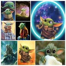 Disney Diamond Painting Star Wars Cartoon Character Yoda Cute 5D DIY Hobby Embroidery Full Drill Kid Gift Mosaic Home Decoration