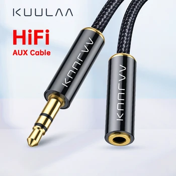 

KUULAA Jack 3.5 mm Audio Extension Cable for Huawei P20 lite Stereo 3.5mm Jack Aux Cable for Headphones Xiaomi Redmi 5 plus PC