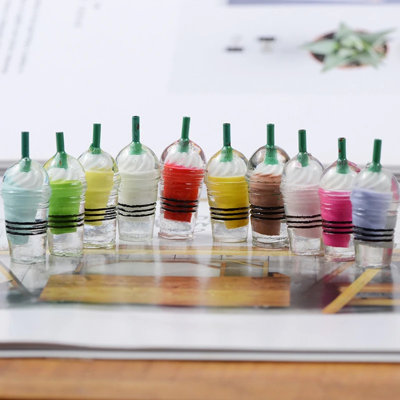 10 шт. моделирование мороженого Сиппи рукоделье чашка композитная цепочка для ключей DIY Украшение корпуса телефона аксессуары кулон Смола ремесло поставки
