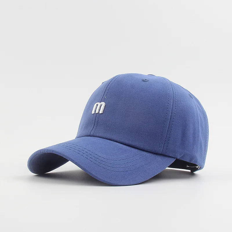 

High Quality Brand Mens Cotton Baseball Cap Women Snapback Hat Solid Dad Hat 100% Cotton Bone Trucker Cap For Adult M letter