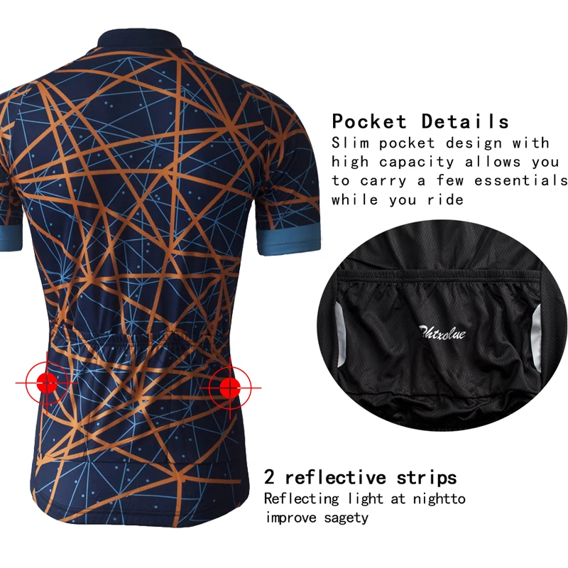 Men Cycling Set Clothing Cycling Road Bicycle Wear Breathable Anti-UV MTB Bike Clothes Short Sleeve Jersey Sets