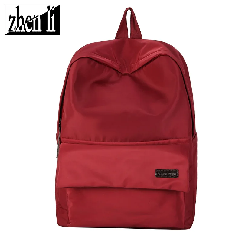 

2019 New Style Car Suture Nylon WOMEN'S Backpack Solid Color Cross Border Hot Selling Small Student Backpack