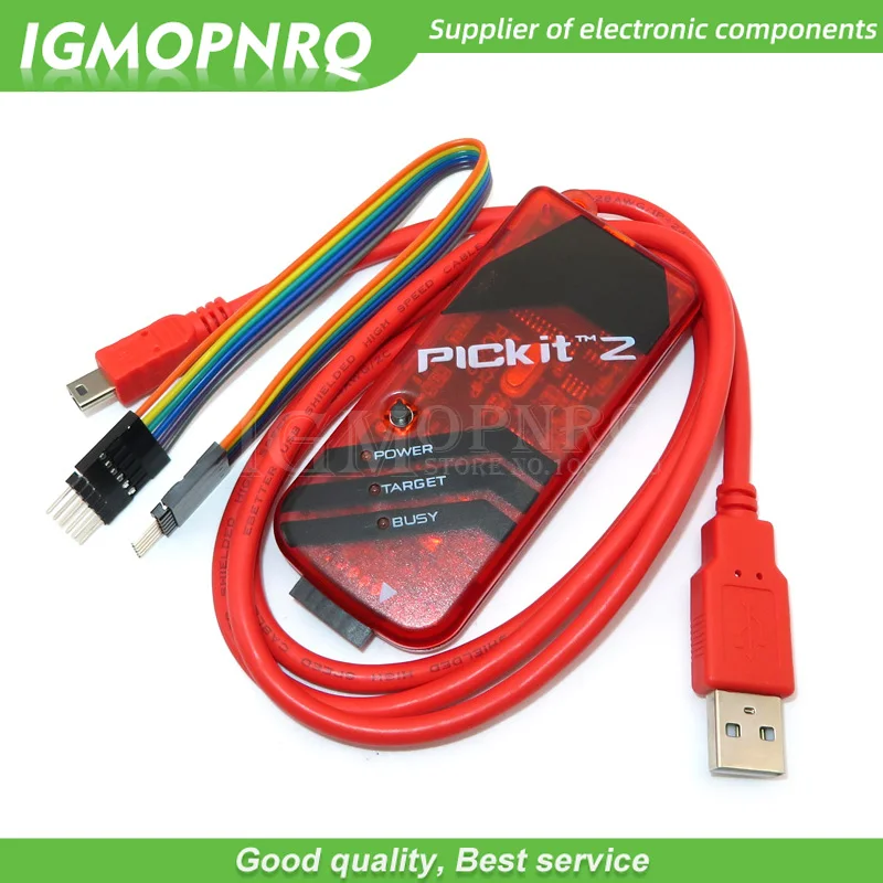 Программатор PICKIT2 PIC Kit2 5 комплектов программатор PICKit 2 Emluator красный цвет с
