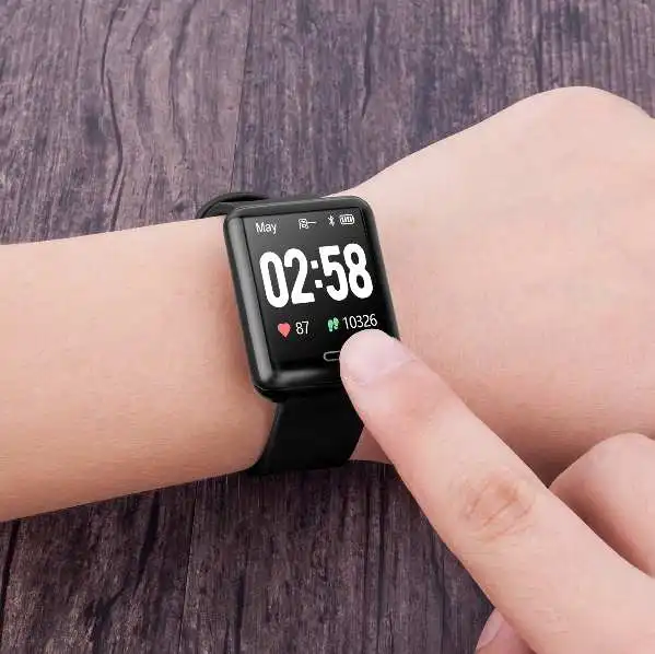 Color Touch Screen IP67 Waterproof Smart Watch Pedometer Heart Rate Blood Pressure Monitor Android IOS Fitness Smart Bracelet