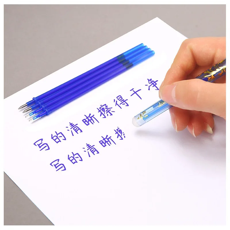Erasable Pen Refills Magic Gel Pens Rod Washable 0.5mm Blue Black Ink 20Pcs