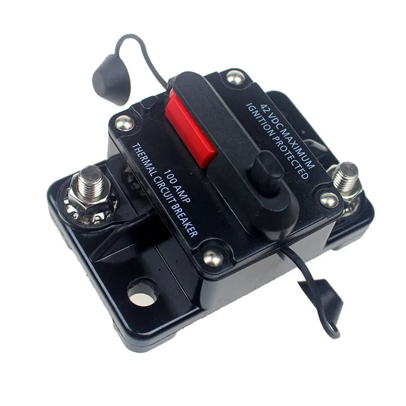 

30A 40A 50A 60A 70A 80A 100A 120A 150A 200A 250A 300A AMP Circuit Breaker Fuse Reset 12-48V DC Car Boat Auto Waterproof