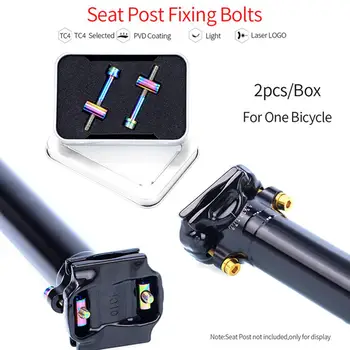 

2PCS Bike Seat Post Fixed Bolts TC4 Titanium Alloy Seatpost Fixing Bolt Bicycle Screws Bike Parts M5*30/40MM