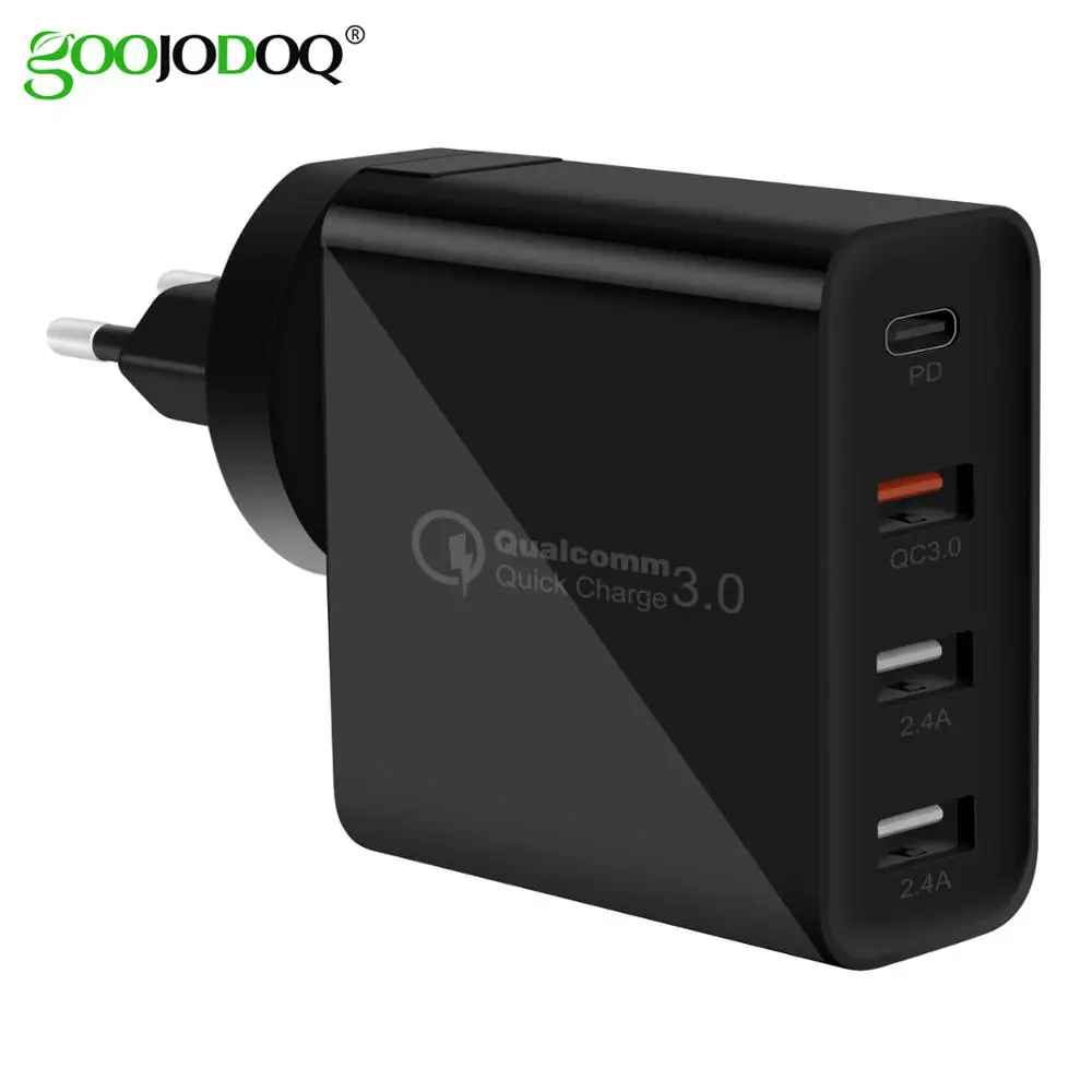 

48W Quick Charge 3.0 PD USB Charger Fast Wall charger 3.0A/2.4A for iPhone iPad Samsung Huawei Tablet US EU UK AU Plug Adapter
