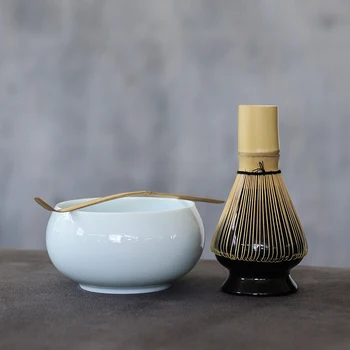 

Traditional matcha sets natural bamboo matcha whisk ceremic matcha bowl whisk holders japanese tea sets