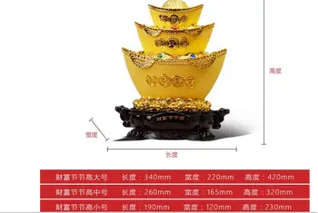

Resin gold ingot lucky feng shui piggy bank living room TV cabinet decoration ornaments